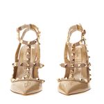 Scarpin-Valentino-Garavani-Rockstud-Verniz-Bege-