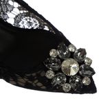 Scarpin-Dolce---Gabbana-Renda-Preta-e-Pedraria-
