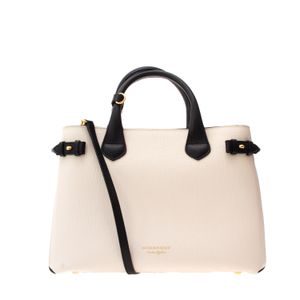 Bolsa Burberry Trimmed Banner Branca