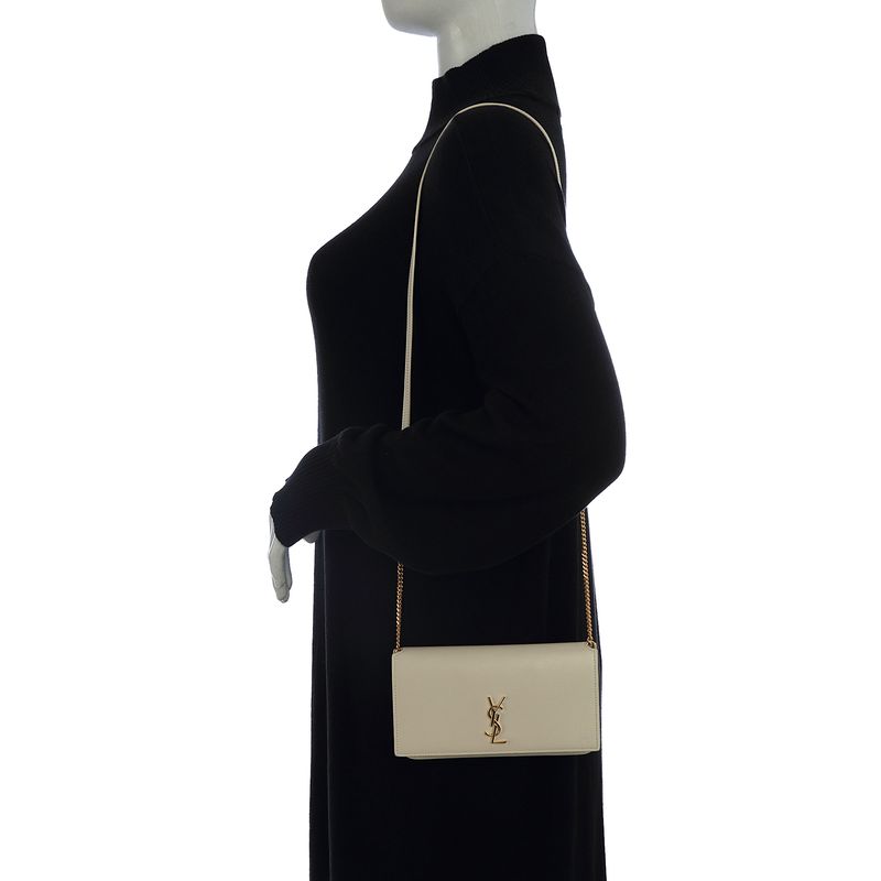Bolsa-Saint-Laurent-Porta-Celular-Couro-Branco