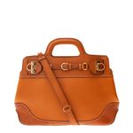 Bolsa-Salvatore-Ferragamo-Tote-Couro-Caramelo