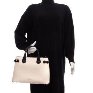 Bolsa Burberry Trimmed Banner Branca