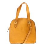 Bolsa-Fendi-Vintage-Couro-Texturizado-Amarelo