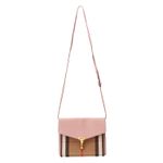 Bolsa-Burberry-Macken-House-Check-e-Couro-Rosa