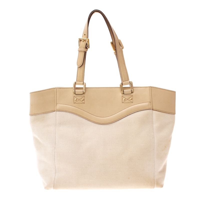 Bolsa-Gucci-Tote-Lona-e-Couro-Creme