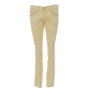 Calça Jeans Isabel Marant Creme e Bordado