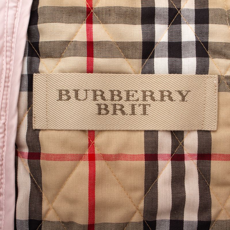 Casaco-Burberry-Metalasse-Nylon-Rose