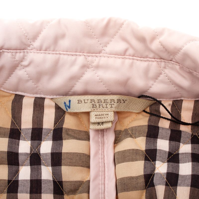 Casaco-Burberry-Metalasse-Nylon-Rose