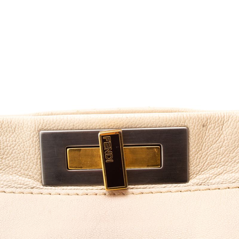 Bolsa-Fendi-Peekaboo-Grande-Couro-Creme