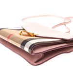 Bolsa-Burberry-Macken-House-Check-e-Couro-Rosa