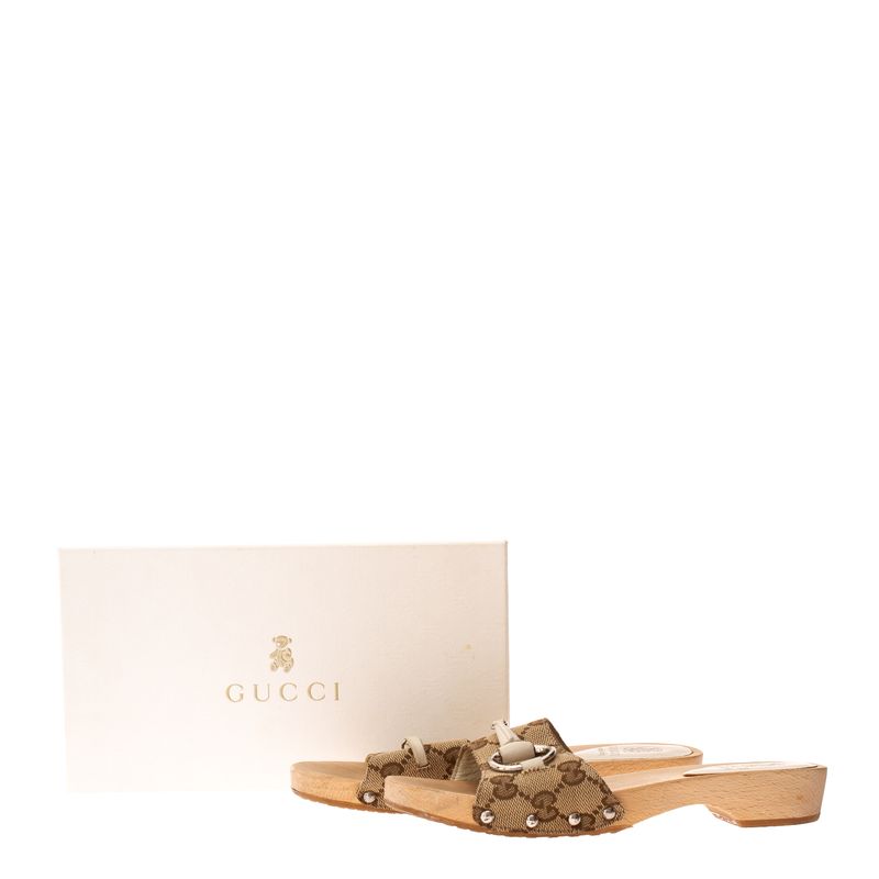 Tamanco-Gucci-Infantil-GG-Canvas