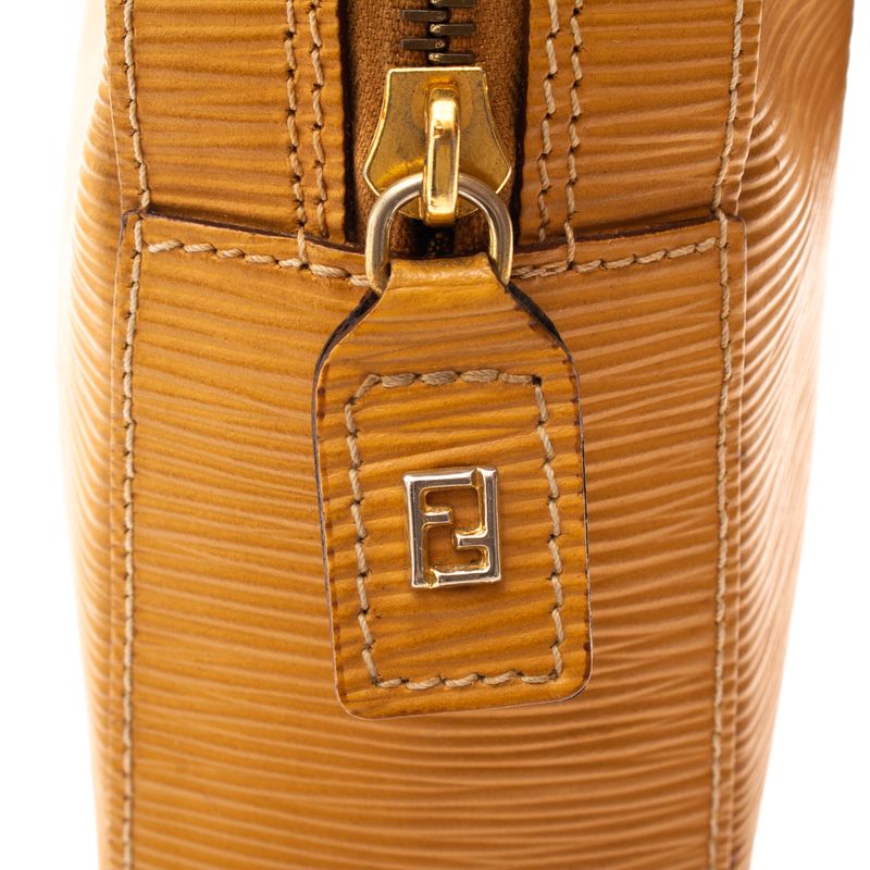 Bolsa-Fendi-Vintage-Couro-Texturizado-Amarelo