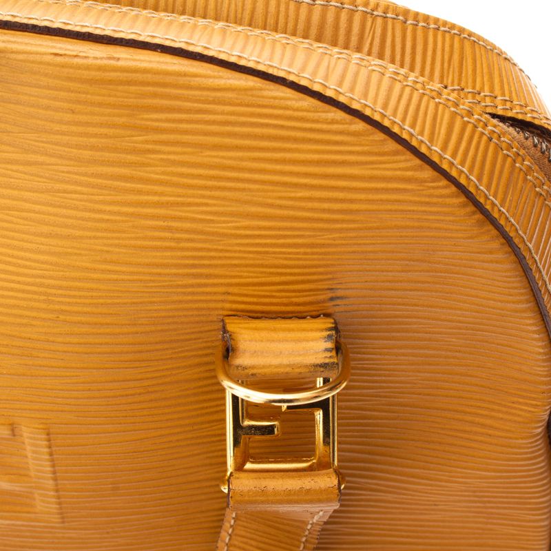 Bolsa-Fendi-Vintage-Couro-Texturizado-Amarelo