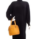Bolsa-Fendi-Vintage-Couro-Texturizado-Amarelo