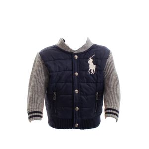 Casaco Ralph Lauren Kids Nylon e Tricô Azul e Cinza