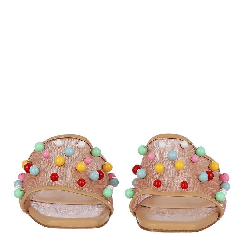Rasteira-Allmost-Vintage-Couro-Bege-e-Bolas-Coloridas
