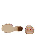 Rasteira-Allmost-Vintage-Couro-Bege-e-Bolas-Coloridas