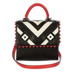Bolsa-Les-Petit-Joueurs-Couro-Branco-Preto-e-Vermelho