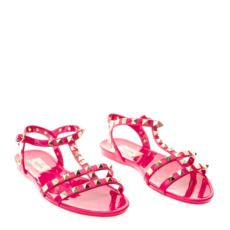 Rasteira-Valentino-Garavani-Rockstud-Pink