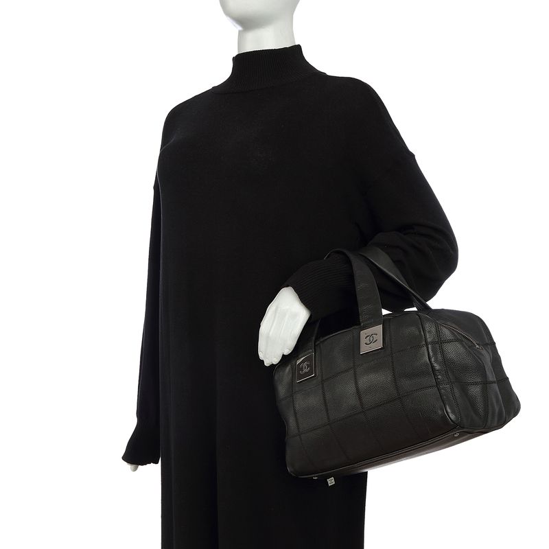 Bolsa-Chanel-Boston-Square-Stitch-Preta
