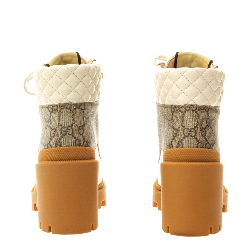 Ankle-Boot-Gucci-GG-Supreme-e-Couro-Branco