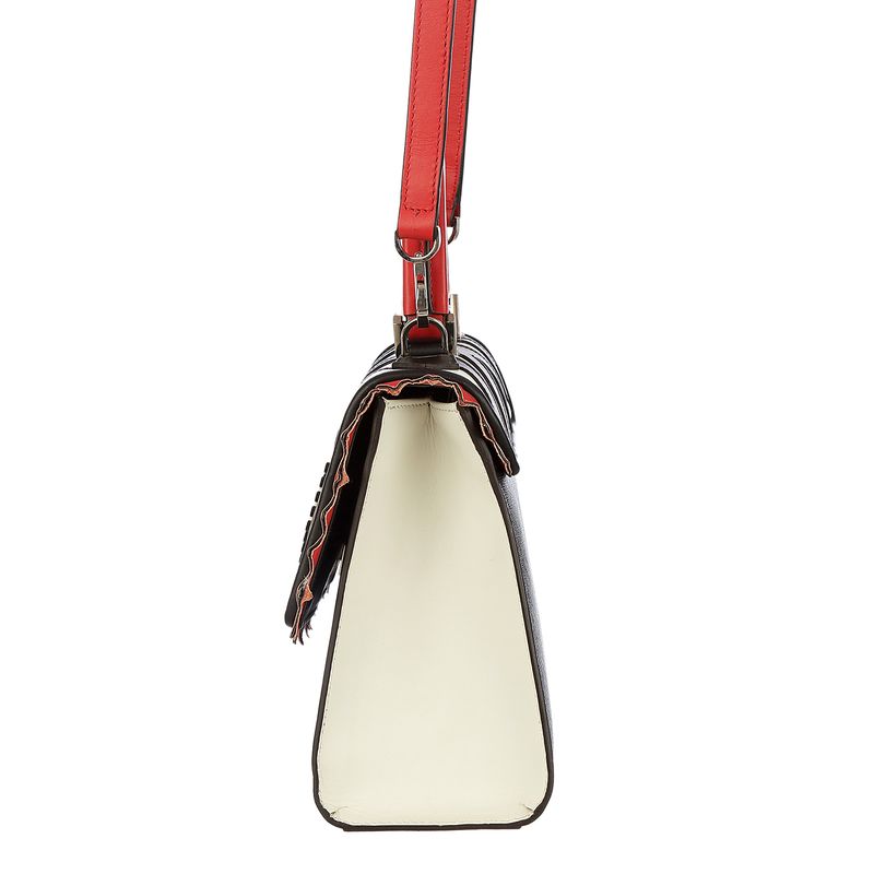 Bolsa-Les-Petit-Joueurs-Couro-Branco-Preto-e-Vermelho