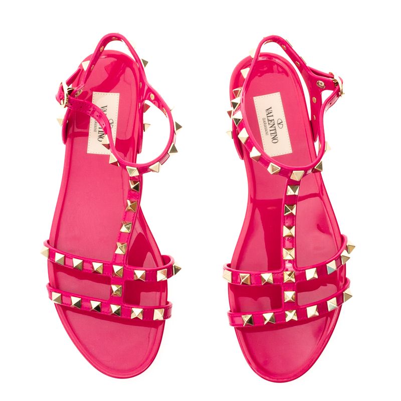 Rasteira-Valentino-Garavani-Rockstud-Pink