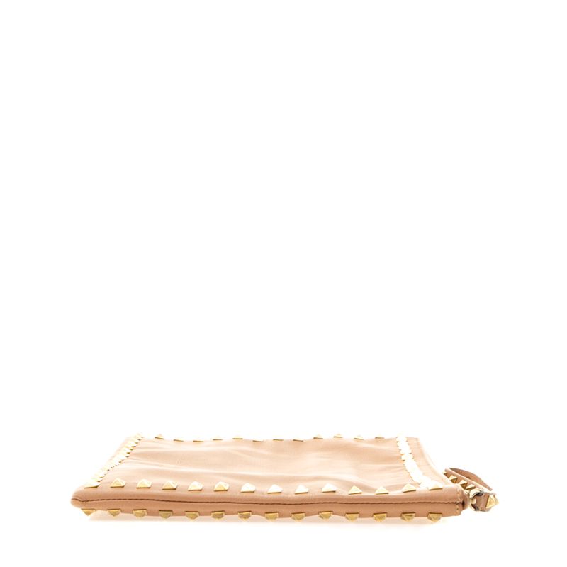 Clutch-Valentino-Garavani-Rockstuds-Couro-Bege