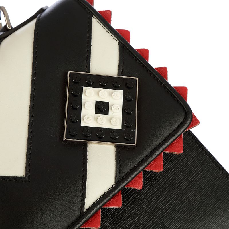 Bolsa-Les-Petit-Joueurs-Couro-Branco-Preto-e-Vermelho