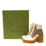 Ankle-Boot-Gucci-GG-Supreme-e-Couro-Branco