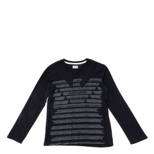 Camiseta Armani Junior Manga Longa Azul Marinho