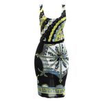 Vestido-Emilio-Pucci-Estampado-Preto-Branco-e-Amarelo