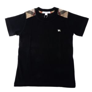 Camiseta Burberry Infantil Preta e House Check
