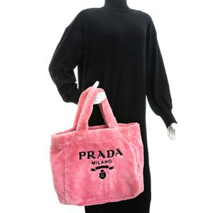 Bolsa Prada Tote Atoalhada Rosa