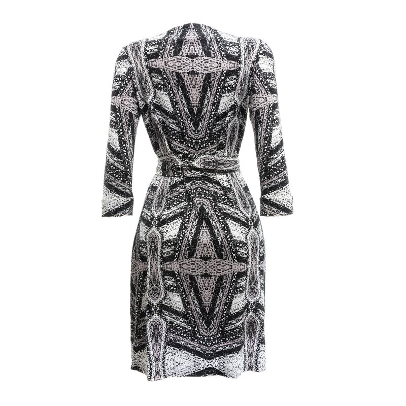 Vestido-Diane-Von-Furstenberg-Preto-Branco-e-Cinza