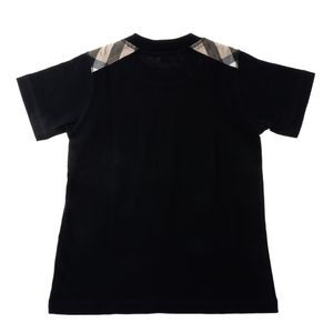 Camiseta Burberry Infantil Preta e House Check