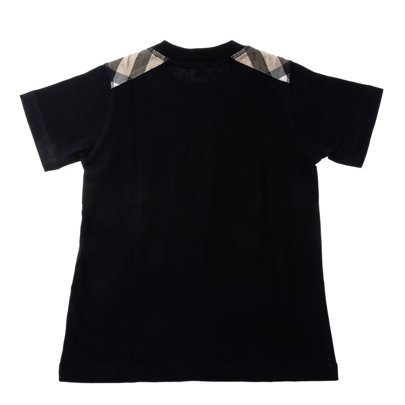 Camiseta-Burberry-Infantil-Preta-e-House-Check
