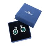 Brinco-Swarovski-Prateado-Cristais-e-Pedra-Verde