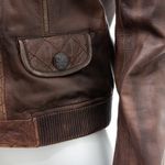 Jaqueta-de-Couro-Tory-Burch-Matelasse-Marrom