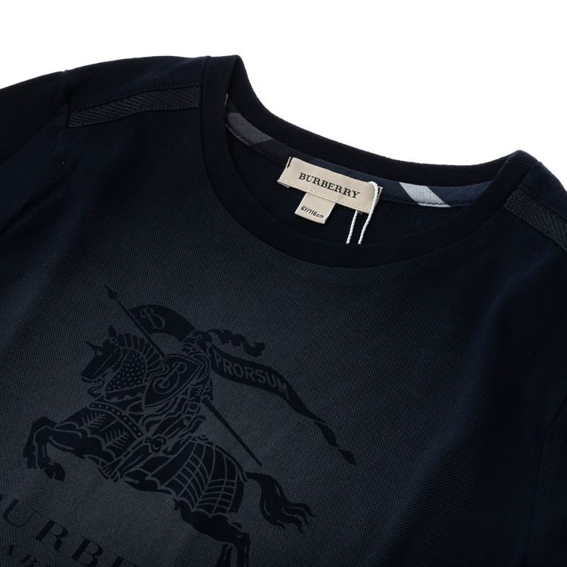 Camiseta-Burberry-Infantil-Manga-Longa-Azul-Marinho