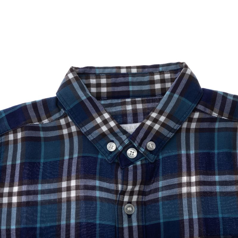 Camisa-Burberry-Infantil-Xadrez-Azul