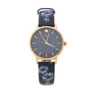 Relógio Kate Spade Rose e Couro Azul Marinho Floral