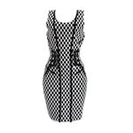 Vestido-Diane-Von-Furstenberg-Hexagonos-Preto-e-Branco
