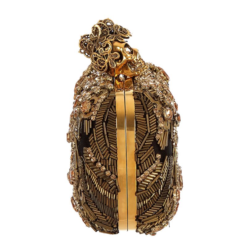 Clutch-Alexander-McQueen-Bordado-Dourado-e-Preto
