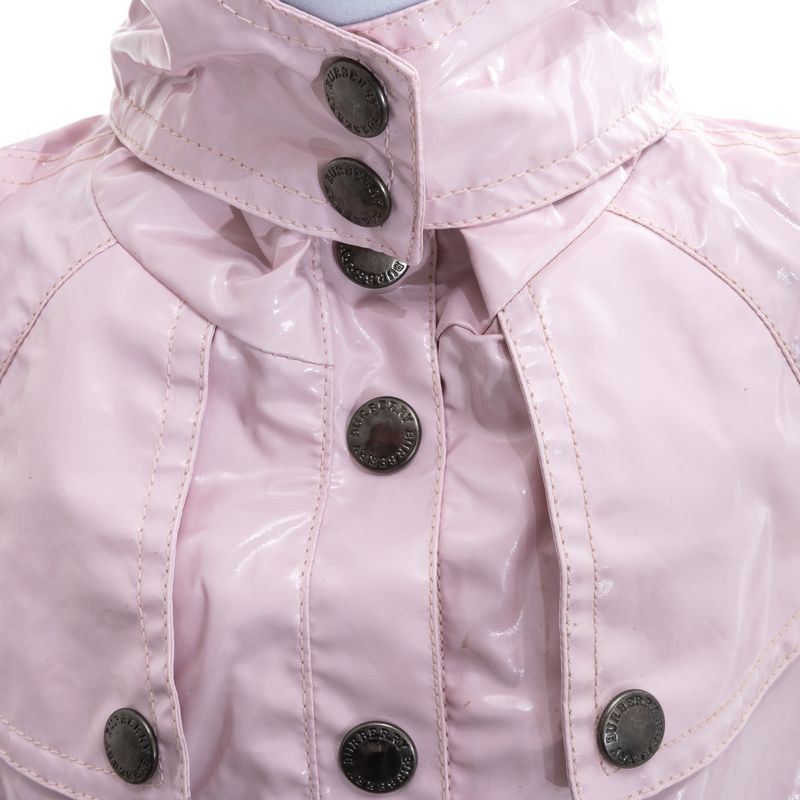 Casaco-Burberry-Infantil-Vinil-Rosa