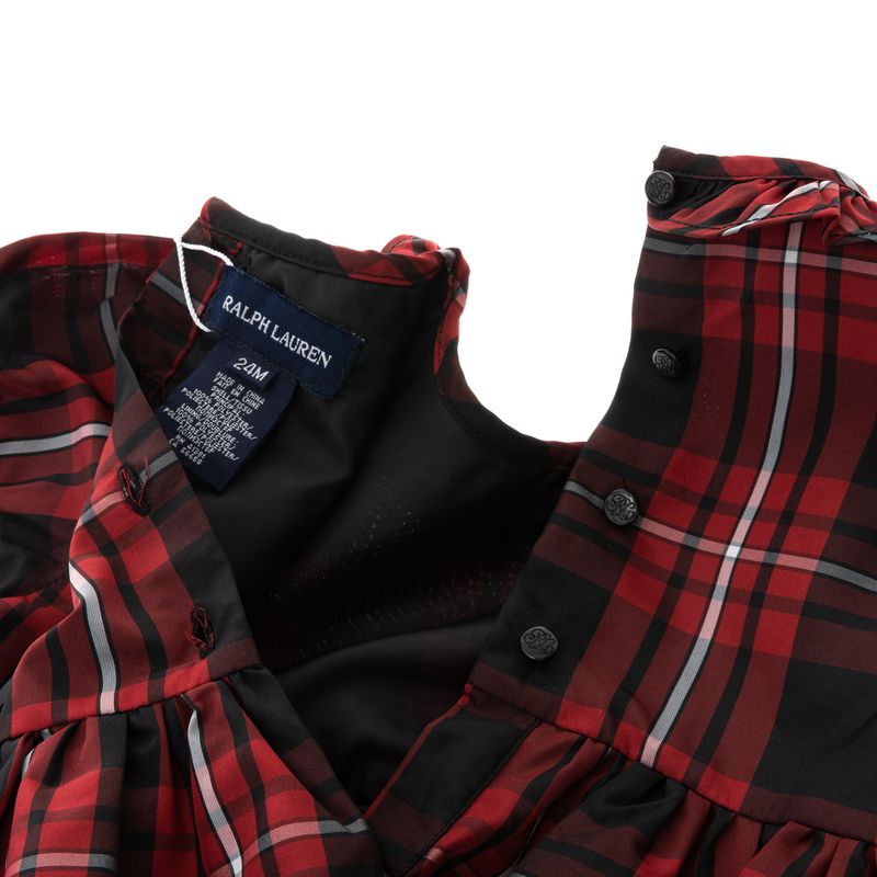 Vestido-Ralph-Lauren-Infantil-Xadrez-Vermelho