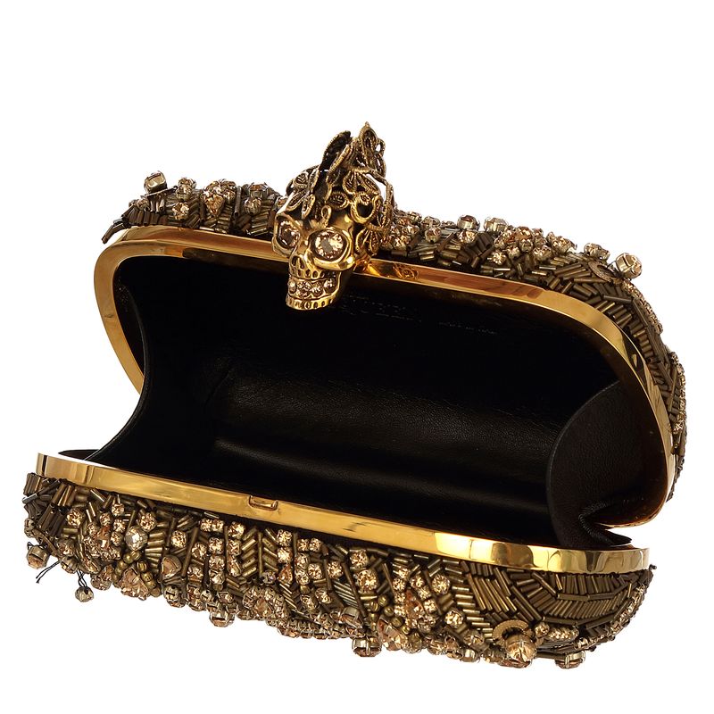Clutch-Alexander-McQueen-Bordado-Dourado-e-Preto
