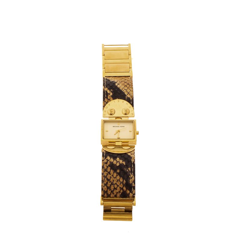 Relogio-Michael-Kors-Dourado-Couro-Texturizado