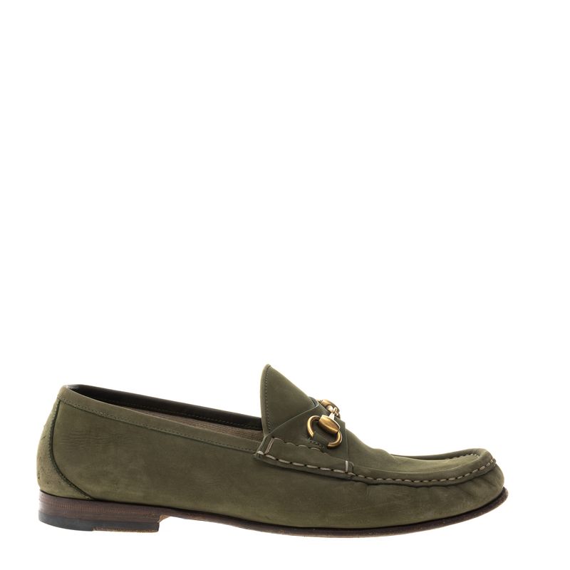 Mocassim-Gucci-Horsebit-Camurca-Verde