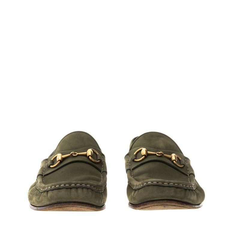 Mocassim-Gucci-Horsebit-Camurca-Verde